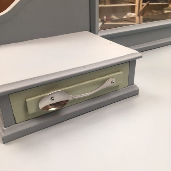 CASSETTIERA SPECCHIO AZZURRA E VERDE - immagine 3