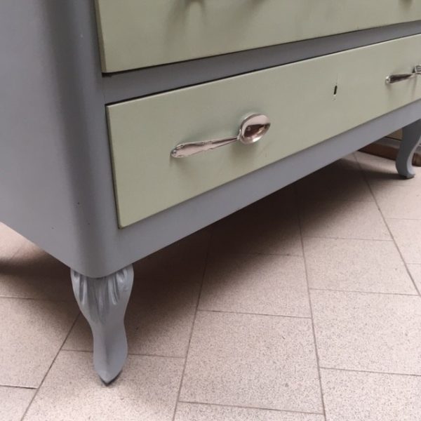 CASSETTIERA SPECCHIO AZZURRA E VERDE - immagine 5