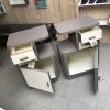 Comodino bianco e grigio - immagine 2