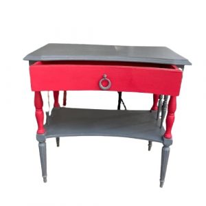 Comodino - ROSSO E GRIGIO