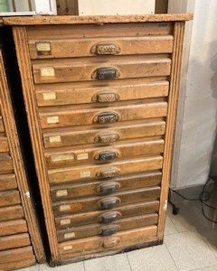 cassettiera da tipografia